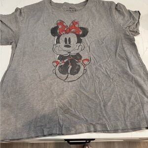 Disney Gray and Red Minnie Mouse Kids Tee
